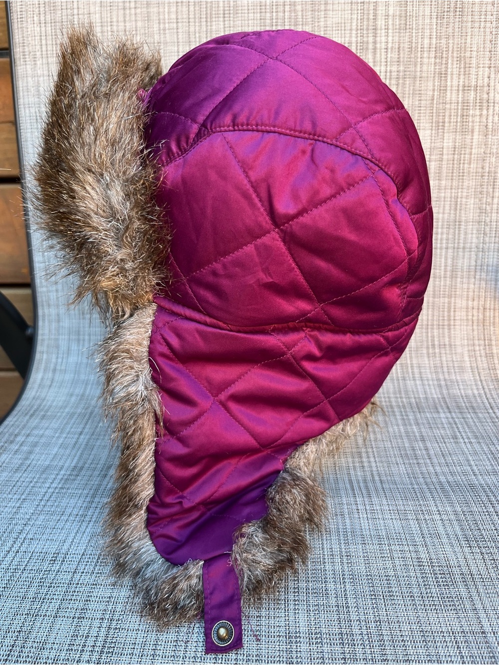 Eddie Bauer Down Filled Aviator Hat Magenta